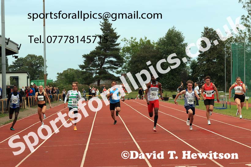 100 metres, 2025 NEGP No 5 Monkton, Wednesday, July 23rd. Photo: David T. Hewitson/Sports for All Pics